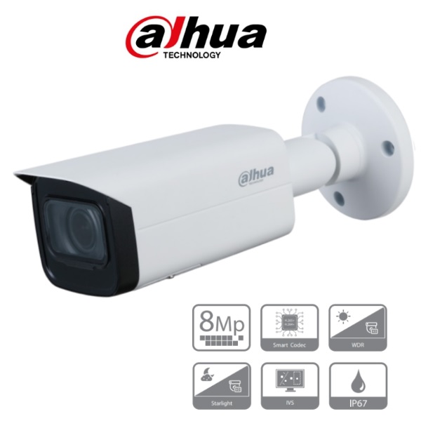 DAHUA DH IPC HFW2831T ZS CAMARA IP BULLET DE 8 MEGAPIXELES 4k LENTE