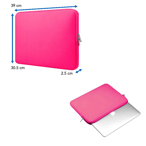 Funda Brobotix  De Neopreno Para Laptop  156 Pulgadas Color Rosa 256349-1 - BROBOTIX