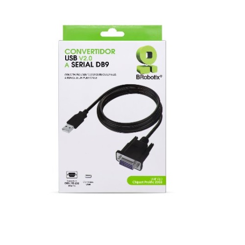 Convertidor USB A Serial DB9M BROBOTIX 963579 Convertidor USB A Serial DB9M BROBOTIX 963579 Serial DB9 / RS-232 USB 2.0 A Macho/Macho 18 M Negro - Código: 963579 | Compra en Guadalajara