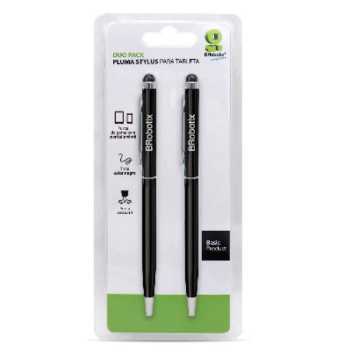 Pluma Stylus Tablet Duopk N BROBOTIX 6000403 Pluma Stylus Tablet Duopk N BROBOTIX 6000403 Negro - 6000403