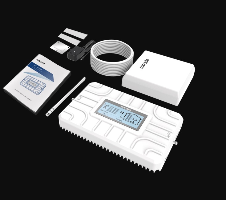 Kit Amplificador de Señal Celular 5G / Mejora las llamadas convencionales y VoLTE / Soporta los datos de las tecnologías 2G 3G 4G y 5G de TELCEL ATT MOVISTAR y OMV de Altán / Cubre hasta 300 m2. EP-5G-PBT - Código: EP-5G-PBT | Compra en Guadalajara