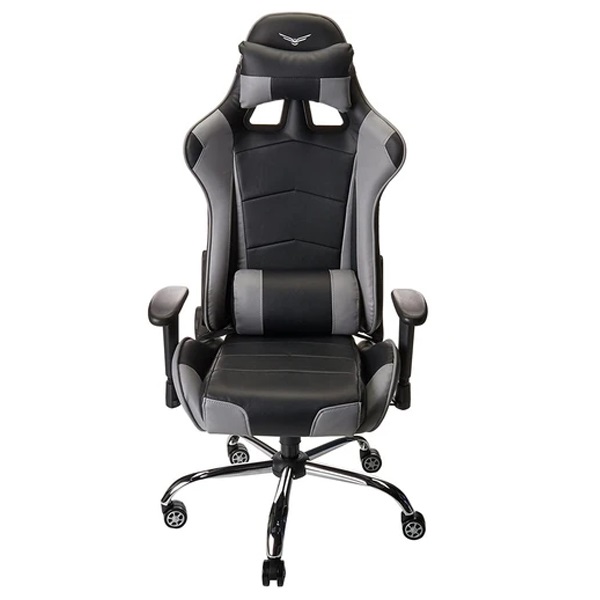 SILLA GAMER NACEB NA-0902 SOLDIER GRIS/NGO PIEL SINT/VINIL AJUSTABLE ALTURA Y RESPALDO  NA-0902 - NACEB TECHNOLOGY