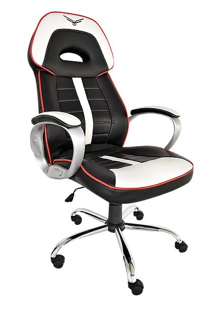 SILLA GAMER NACEB 0910 WARHAMME  R NEGRO/BLANC 120KG DESCANSA BRAZOS - Código: NA-0910 | Compra en Guadalajara