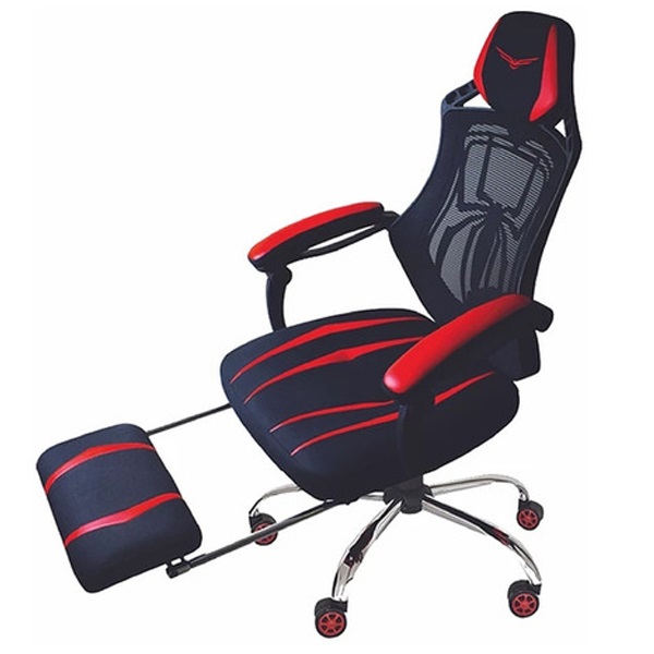 SILLA GAMER SPIDER NACEB NEGRO  ROJO CON REPOSA PIERNAS - Código: NA-0928 | Compra en Guadalajara