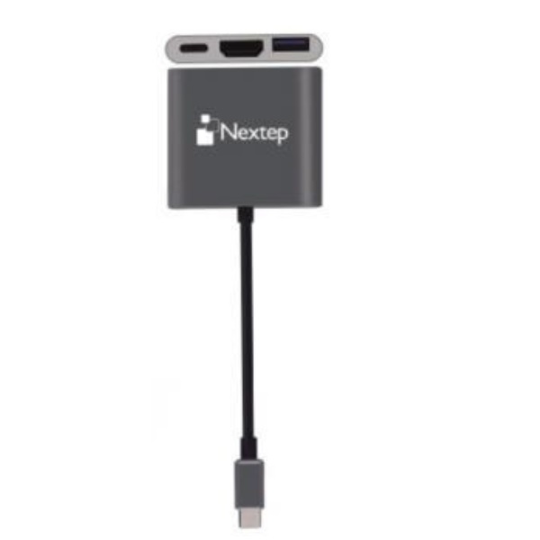 HUB NEXTEP USB-C 3 EN 1 USB 3.0/HDMI 4K GRIS NE-446E UPC  - NEXTEP