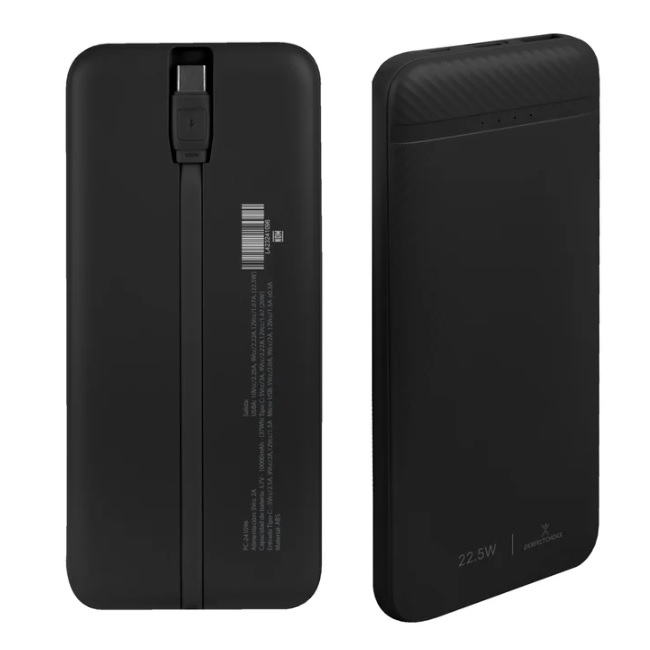 Power Banks PERFECT CHOICE PC-241096 PERFECT CHOICE POWER BANK 10000MAH BOLT NEGRO PC-241096 - Perfect Choice