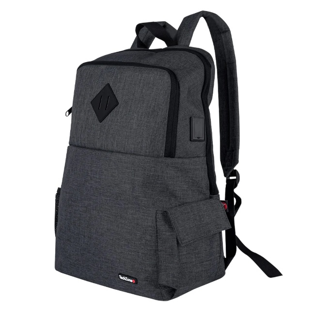 Mochila Techzone True Black para portatil 15 Grix Oxford  TZ21LBP03-B - TECHZONE