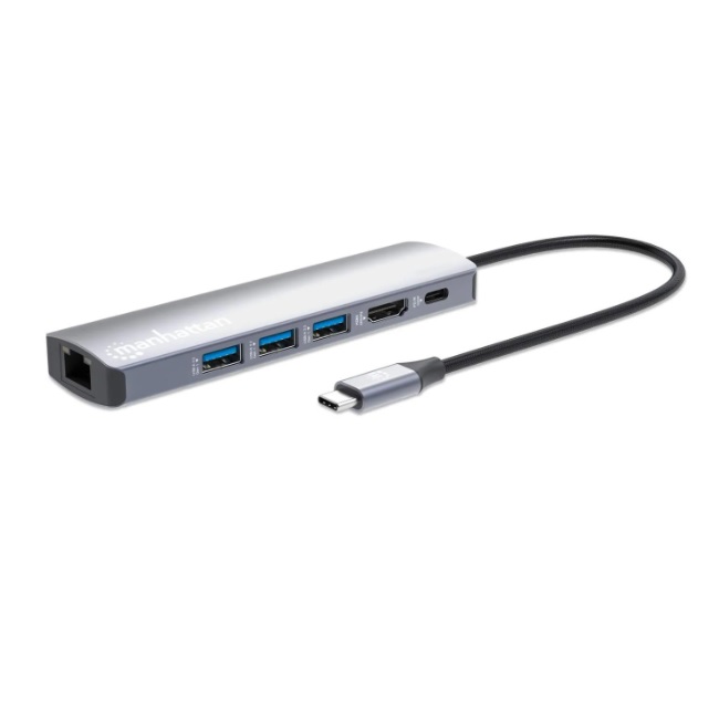 Estacion Docking USB-C MANHATTAN con Hub 6 en 1 153959 - Código: 153959 | Compra en Guadalajara