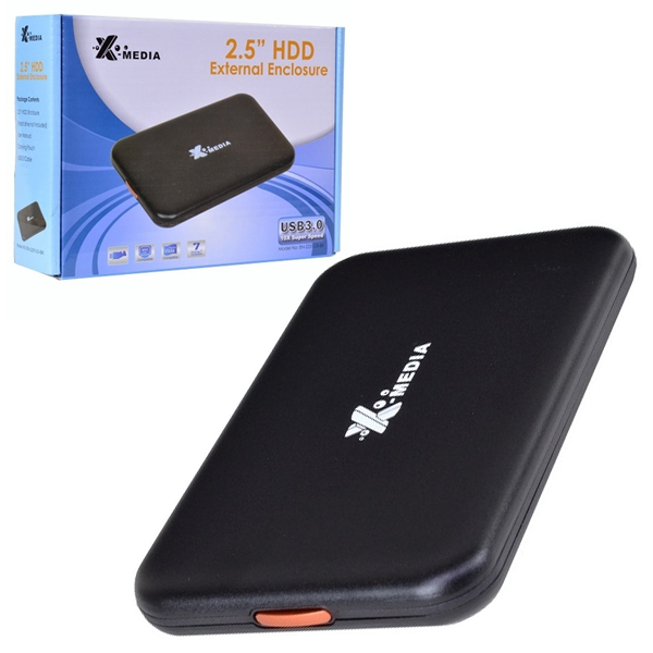 KIT P/CREAR HD 2.5 EXTERNO USB 3.0 SATA NEGRO XMEDIA EN-2251U3 UPC 850390003033 - XM-EN2251U3-BK