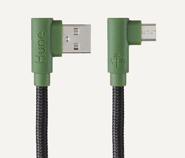 CABLE HUNE HIEDRA BOSQUE (VERDE) USB A MICRO USB 1.2M UPC 7502236154760 - HUNE