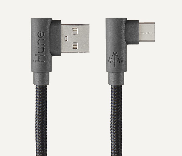 CABLE HUNE HIEDRA ROCA (GRIS) USB A USB C 1.2M UPC 7502236154807 - HUNE