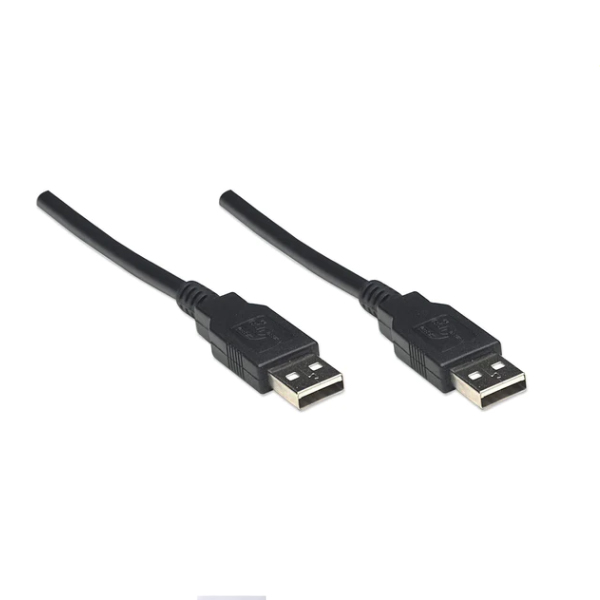 Cable UsbManhattan306089 V20 AA 18M Negro 306089 - 306089