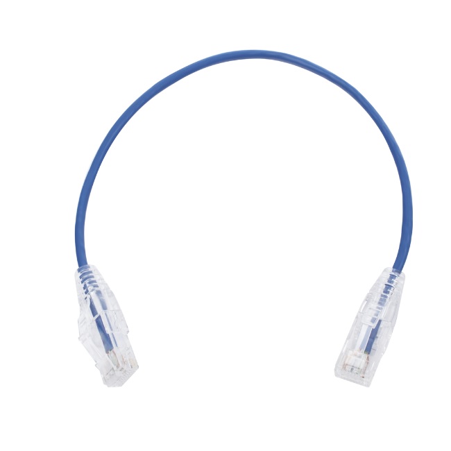 Cable De Parcheo Slim Utp Cat6  30 Cm Azul Dimetro Reducido 28 Awg LP-UT6-030-BU28 - LINKEDPRO