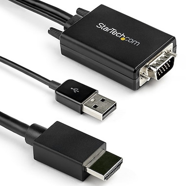 CABLE ADAPTADOR DE VGA A HDMI DE 3M - CON AUDIO V?A USB - 1080P UPC 0065030885072 - VGA2HDMM3M