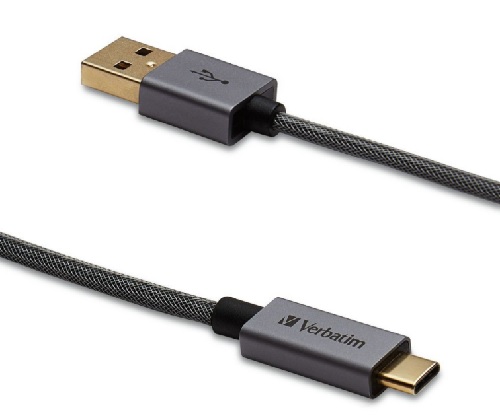CABLE VERBATIM VB99675 USB-C A USB-A NEGRO 1.2M TRENZADO UPC 0023942996750 - VERBATIM
