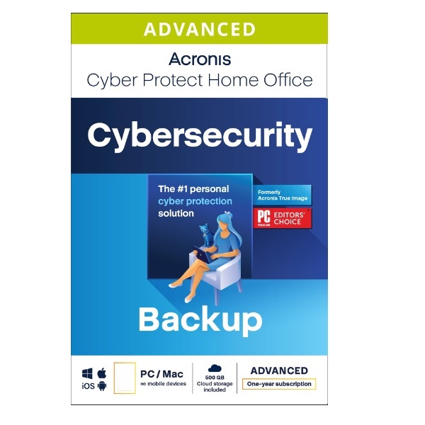 ESD ACRONIS CYBER PROTECT HOME OFFICE ADVANCED 1 EQUIPO 500GB -1 AÑO UPC  - TMAR-005
