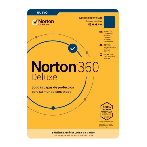 ESD Norton 360 Deluxe  5 Dispositivos 1 Año UPC  - 21404361