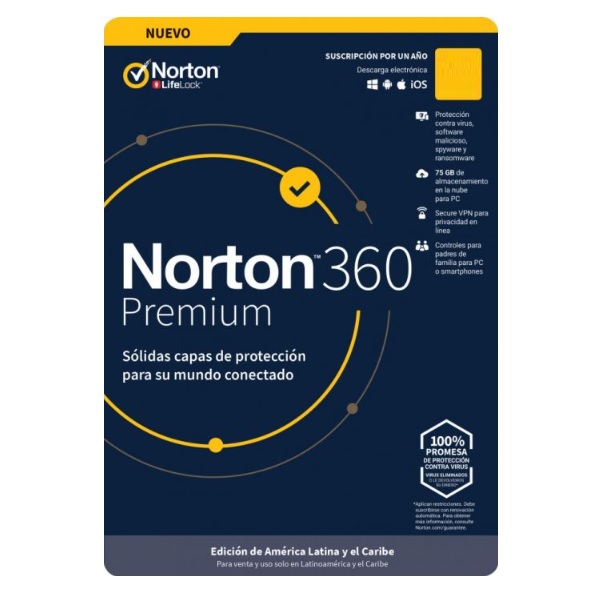 ESD Norton 360 Premium 10 Dispositivos 1 Año UPC  - 21404383