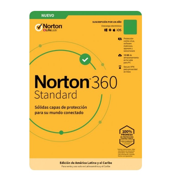 ESD Norton 360 Standard / Internet Security 1 Dispositivo 2 Años UPC  - 21416113