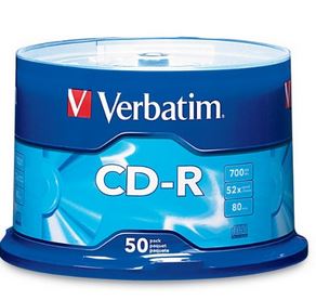 TORRE 50 CD-R VERBATIM 52X 80MIN 700MB UPC 0023942946915 - VERBATIM