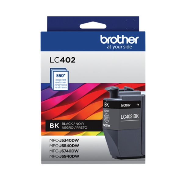 LC402BK TINTA BROTHER LC402BK NEGRA MFC-J5340DW / MFC-J6540DW / MFC-J6940DW 550 PAG  LC402BK