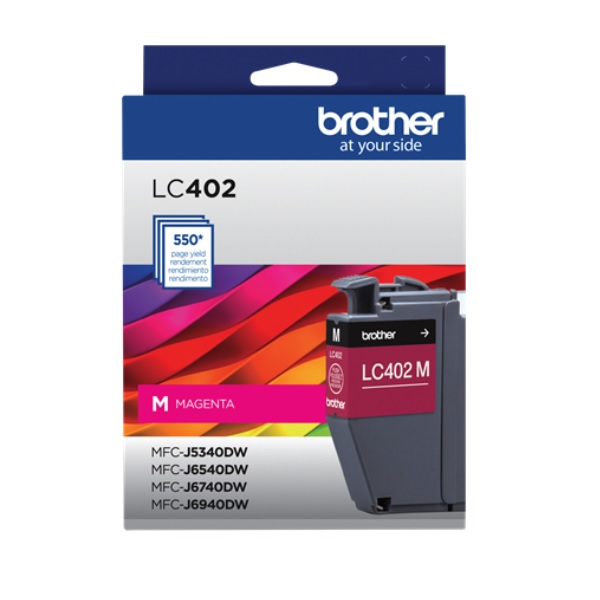 TINTA BROTHER LC402M MAGENTA MFC-J5340DW / MFC-J6540DW / MFC-J6940DW 550 PAG  LC402M - LC402M