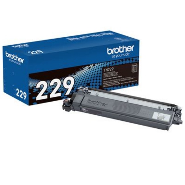 Tóner Brother TN229BK Negro Genuine Rendimiento Estándar MFCL3780CDW / DCPL3560CDW 1 500 páginas  TN229BK - BROTHER