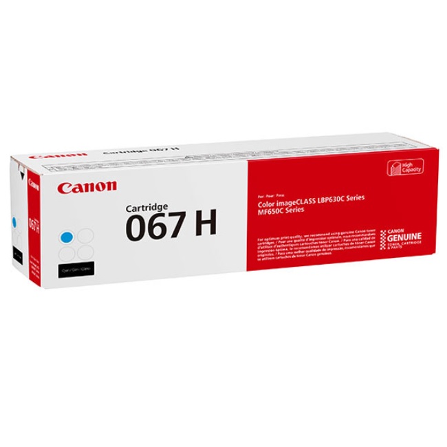 Cartucho de Tóner Canon 067 H Rendimiento 2350 Páginas Cian 5105C001AA - Código: 5105C001AA | Compra en Guadalajara