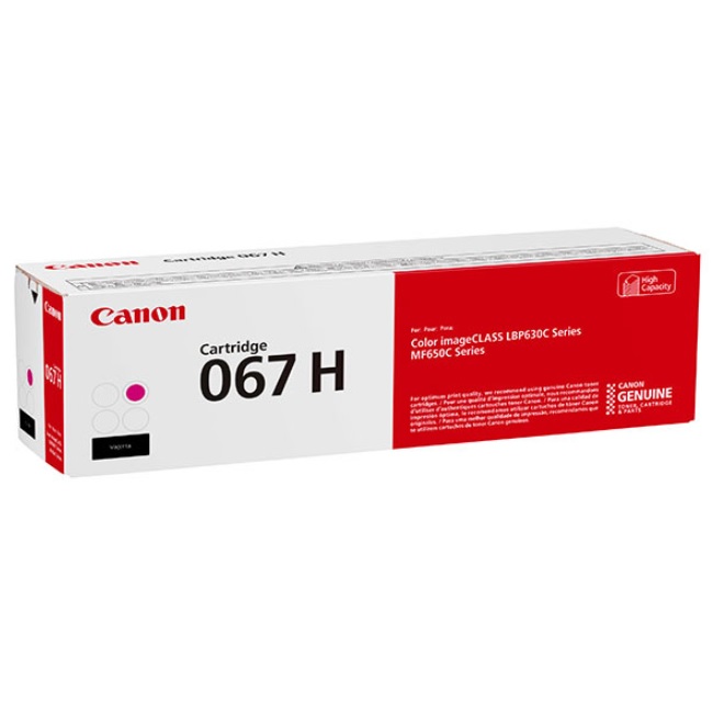 Cartucho de Tóner Canon 067 H Rendimiento 2350 Páginas Magenta 5104C001AA - Código: 5104C001AA | Compra en Guadalajara