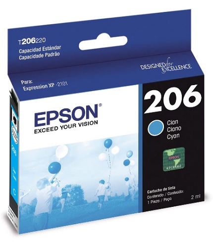 Cartucho Epson T206 Cyan 200 Páginas T206220-AL - T206220-AL