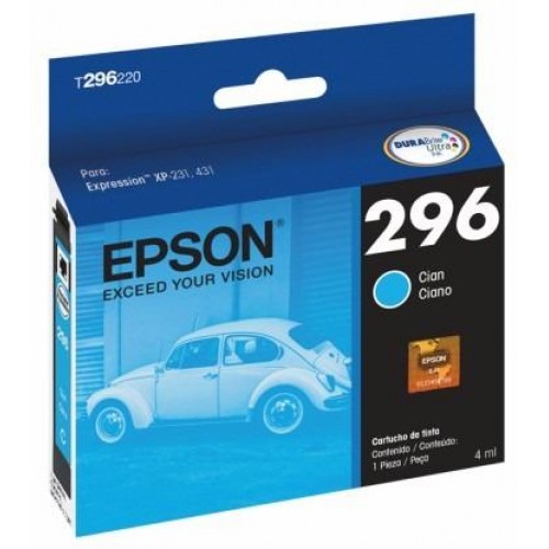 T296220-AL TINTA EPSON 296 T296220-AL CYAN XP231/XP431 250 PAG  T296220-AL