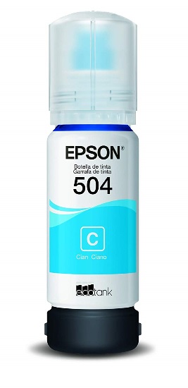 Botella Tinta Epson T504 Cyan T504220-AL - T504220-AL