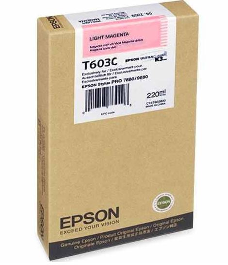 Tinta Epson T603C00 magenta light para LFP Stylus Pro 7800/9800/7880/9880 220ML  T603C00 - T603C00