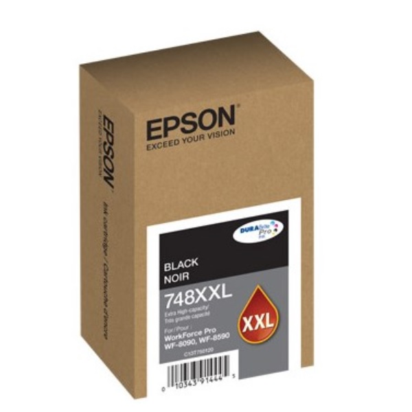 TINTA EPSON 748XXL T748XXL120-AL NEGRO DURABRITE WF-6090/WF-6590 10 000 PAG  T748XXL120-AL - EPSON