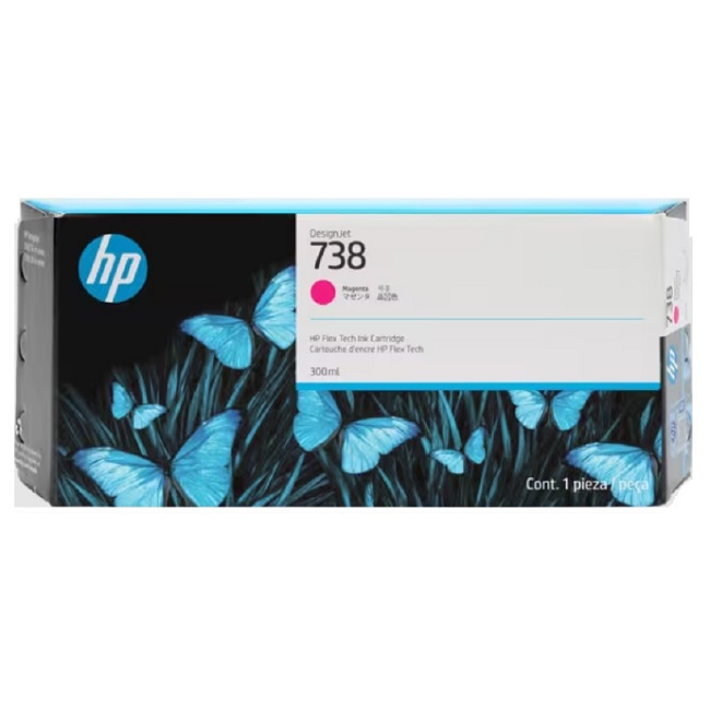 Tinta HP LF 738 676M7A Magenta DesignJet T850 / T950 300ML  676M7A - HEWLETT PACKARD