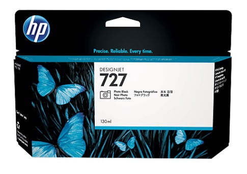 TINTA HP LF 727 B3P23A NEGRO FOTOGRAFICO DesignJet T1500 /T2500/T920 130ML  B3P23A - B3P23A