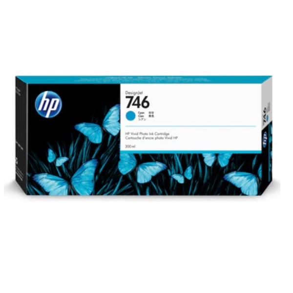 P2V80A TINTA HP LF 746 P2V80A CIAN DESIGNJET Z6/Z9 300 ML n  P2V80A