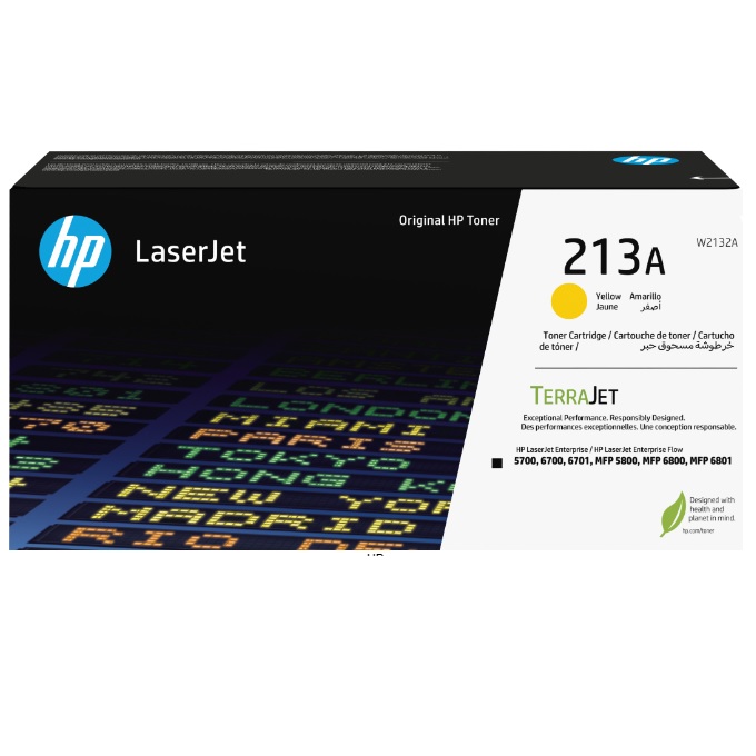 HP 213A YLW ORIGINAL LASERJET TONER CRTG W2132A - Código: W2132A | Compra en Guadalajara