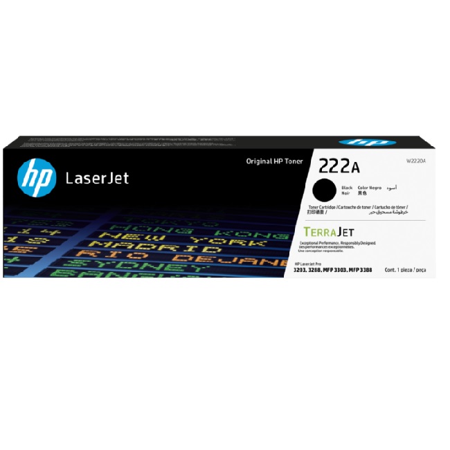 HP 222A BLACK ORIGINAL LASERJET  TONER CARTRIDGE - Hp