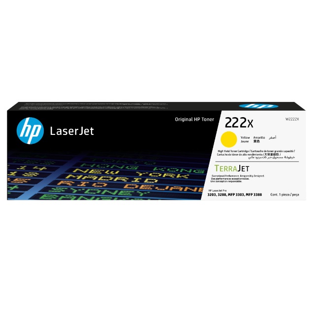 ENCP HP LASERJET 222X DE ALTO  RENDIMIENTO AMARILLO - W2222X