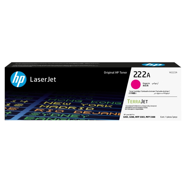 HP 222A MAGENTA ORIGINAL LASERJ  TONER CARTRIDGE - Código: W2223A | Compra en Guadalajara