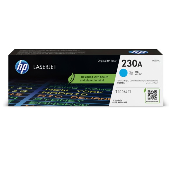 W2301A TONER HP 230A W2301A CIAN LASERJET PRO 4203 / MFP 4303 1 800 PAG  W2301A