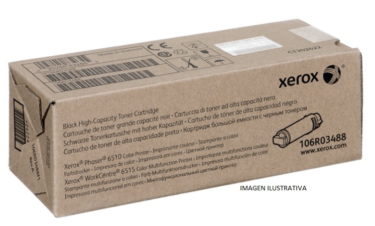 106R03488 TONER XEROX 106R03488 NEGRO PHASER 6510 WC 6515 EXTRA ALTA CAPACIDAD 5 500 PAG  106R03488