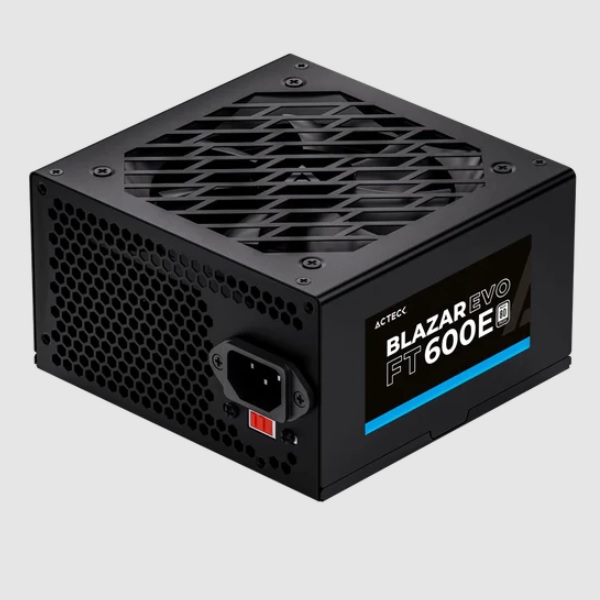 Fuente de Poder Acteck Blazar Evo FT600E ATX 600W 1x204 pin 1xAtx 4 1xPcie 62 pin 3xSata 2xMolex 4 pin Negro ES-05003E - ES-05003E