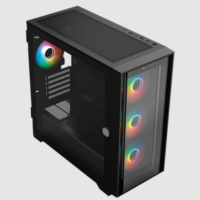 GABINETE GAMER BALAM RUSH CARBONO TWIN MATE 8000 / MINI TORRE / MICRO ATX MINI ITX / PANEL INTERCAMBIABLE MALLA -CRISTAL TEMPLADO / SOPORTE ENFRIAMIENTO LIQUIDO / VENTILADOR ARGB / NEGRO / BR-938778 BR-938778 - BALAM RUSH