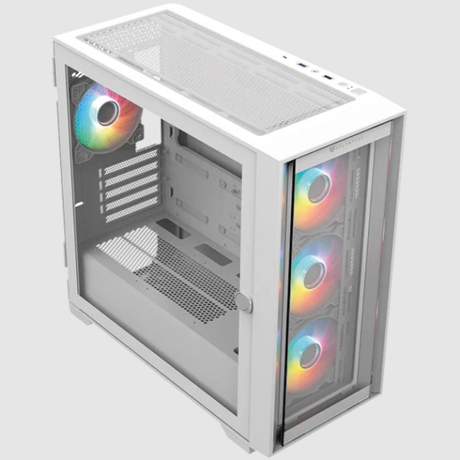 GABINETE GAMER BALAM RUSH / MEDIA TORRE / CARBONO TWIN MATE 8000 / MICRO-ATX MINI-ATX / 4 VENTILADORES ARGB / PANEL IZQ CRISTAL FRENTE INTERCAMBIABLE CRISTAL- MESH / BLANCO / BR-938785 BR-938785 - BALAM RUSH