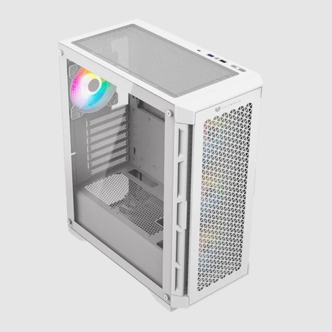 GABINETE GAMER BALAM RUSH / MEDIA TORRE / CARBONO TWIN MATE 5000 / ATXMICRO-ATX MINI-ATX / 4 VENTILADORES ARGB / PANEL IZQ CRISTAL FRENTE INTERCAMBIABLE CRISTAL- MESH / BLANCO / BR-938846 BR-938846 - BALAM RUSH