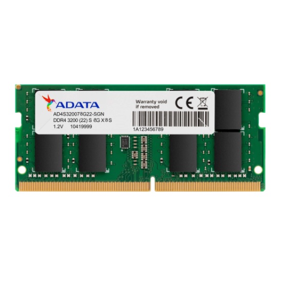Memoria Ram Adata Premier 8G So Dimm Ddr4 3200 Mhz Non Ecc AD4S32008G22-SGN - ADATA