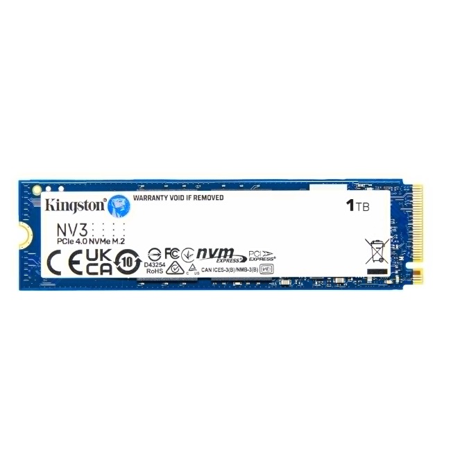 UNIDAD DE ESTADO SOLIDO Kingston Technology NV3 UNIDAD DE ESTADO SOLIDO KINGSTON NV3 1TB M.2 2280 NVME PCIE GEN 4X4 R.6000MB/S W.4000MB/S - Kingston