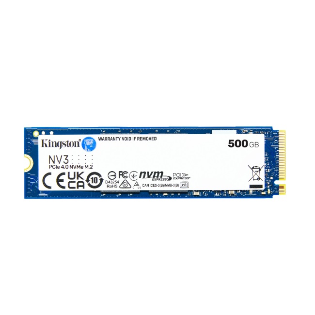 SSD ESTADO SOLIDO KINGSTON 500G  NV3 M2 2280 NVME SSD UP TO 3000 M - Código: SNV3S/500G | Compra en Guadalajara